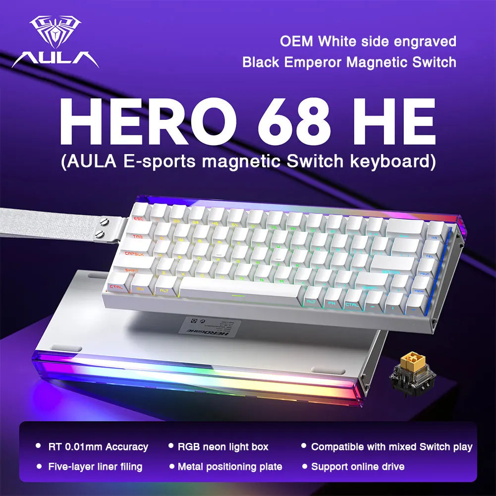 Mechanical Gaming Keyboard 68 Key RGB Compact Esports