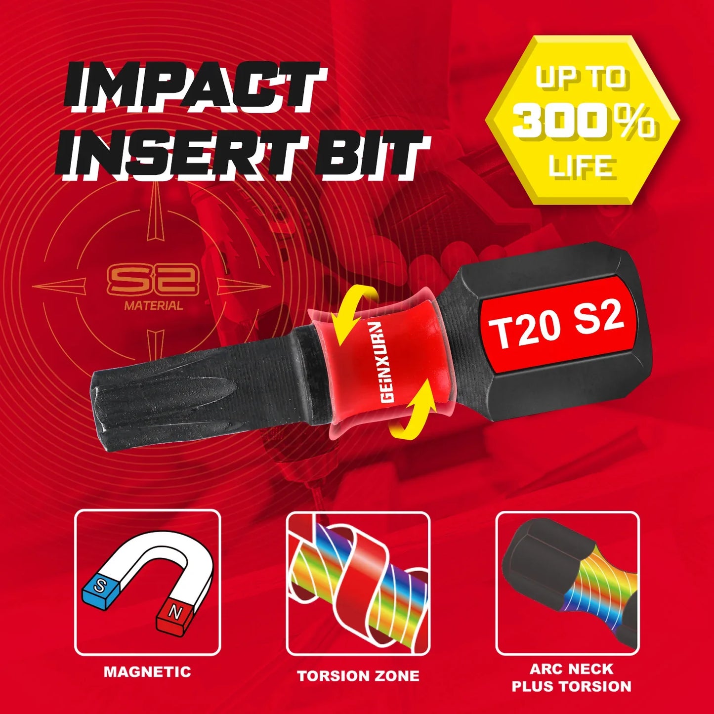 Impact Screwdriver Bits Set S2 Steel 32Piece With Magnetic Bit Holder And Case Fall 2025 DIY Gift