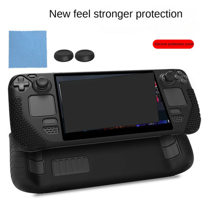Funda de silicona para Steam Deck OLED con tapas de botones y agarre