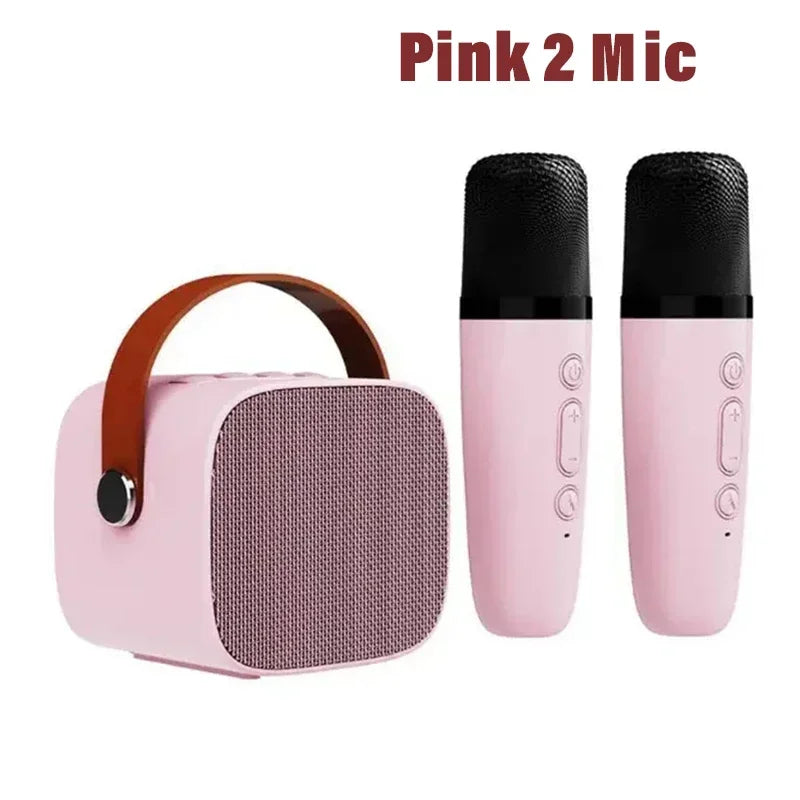 Karaoke Machine Portable Wireless Dual Microphones Bluetooth Speaker DSP System for Kids Party Gift TikTok Viral 2025