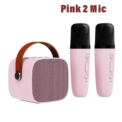 Karaoke Machine Portable Wireless Dual Microphones Bluetooth Speaker DSP System for Kids Party Gift TikTok Viral 2025