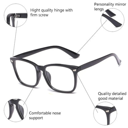 Blue Light Blocking Glasses Square Nerd Eyeglasses Back To School 2026 Reduces Eye Strain