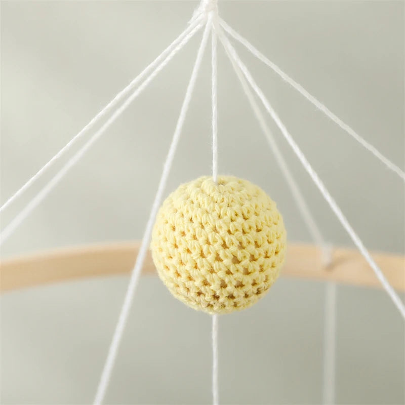 Hot Air Balloon Crib Mobile Newborn Sensory Toys Soothing