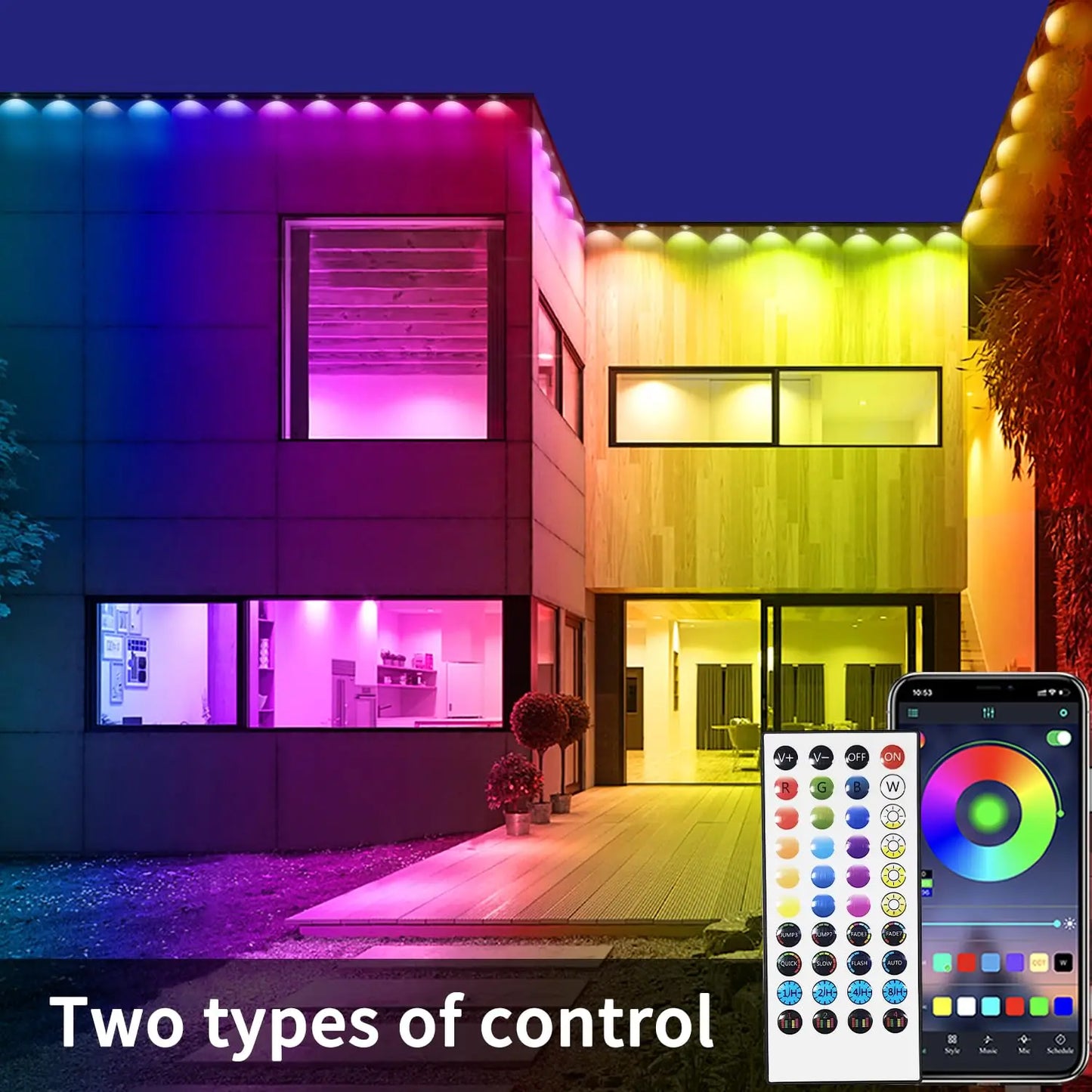 LED Eaves Lights Waterproof Remote Controlled Outdoor