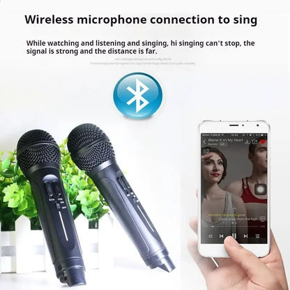Bluetooth Karaoke Speaker 30W Portable System Home Party Karaoke Machine Dual Microphones TikTok Viral Fall 2025 Gift