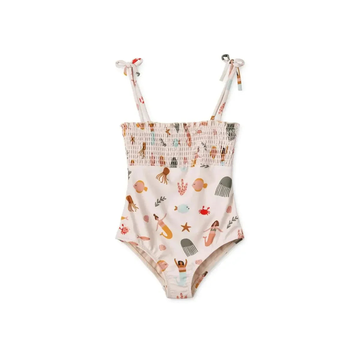 Quick-dry Kids’ Swimwear Set – Rash Guard & Hat, Nylon, Cartoon Seagull Star Print, Beach Holidays