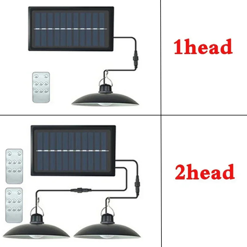 Solar Pendant Light With Remote Control, Outdoor Waterproof LED Lamps For Shed Barn Backyard Patio 2026