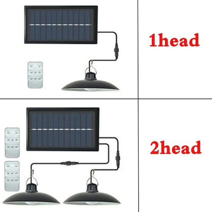 Solar Pendant Light With Remote Control, Outdoor Waterproof LED Lamps For Shed Barn Backyard Patio 2026