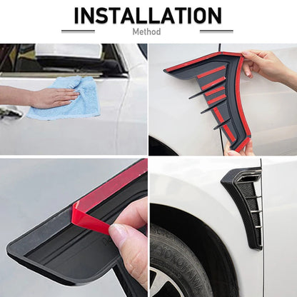 Car Hood Vents Universal Air Intake Scoop Carbon Fiber Look Exterior Decoration TikTok Viral Fall 2026 Gift Idea