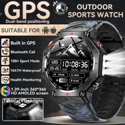 Military Smart Watch Rugged GPS Compass Altimeter Barometer 10ATM Waterproof AMOLED Bluetooth Call Fall 2025 Gear