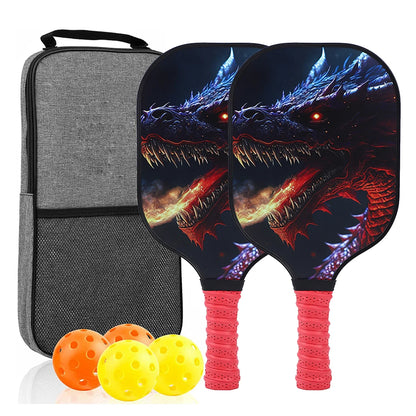 Variant image for USAPA Approved Pickleball Paddle Set of 2 with 4 Balls and Carrying Bag - Lightweight Fiberglass Rackets for Indoor and Outdoor Play-19