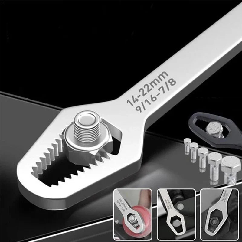 Adjustable Torx Wrench Tool Set - 8-22mm Double-Head Spanner for Home Tools and Repairs