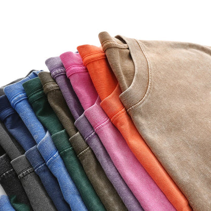 Oversized men's t-shirt – loose-fit silhouette, heavy cotton, vintage-washed streetwear tee