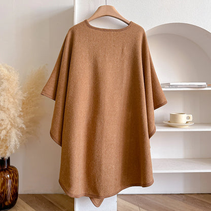 Warm Womens Poncho - Draped Cape Knot, Cashmere Pashmina