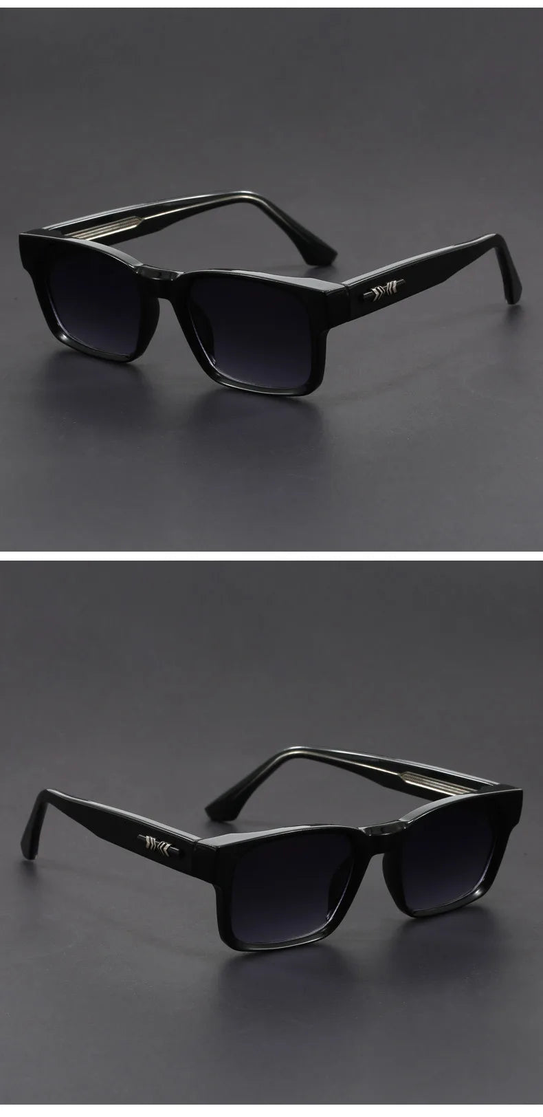 Men's square frame sunglasses UV400 – mirror lens, anti-mist outdoor driving shades, wide coverage
