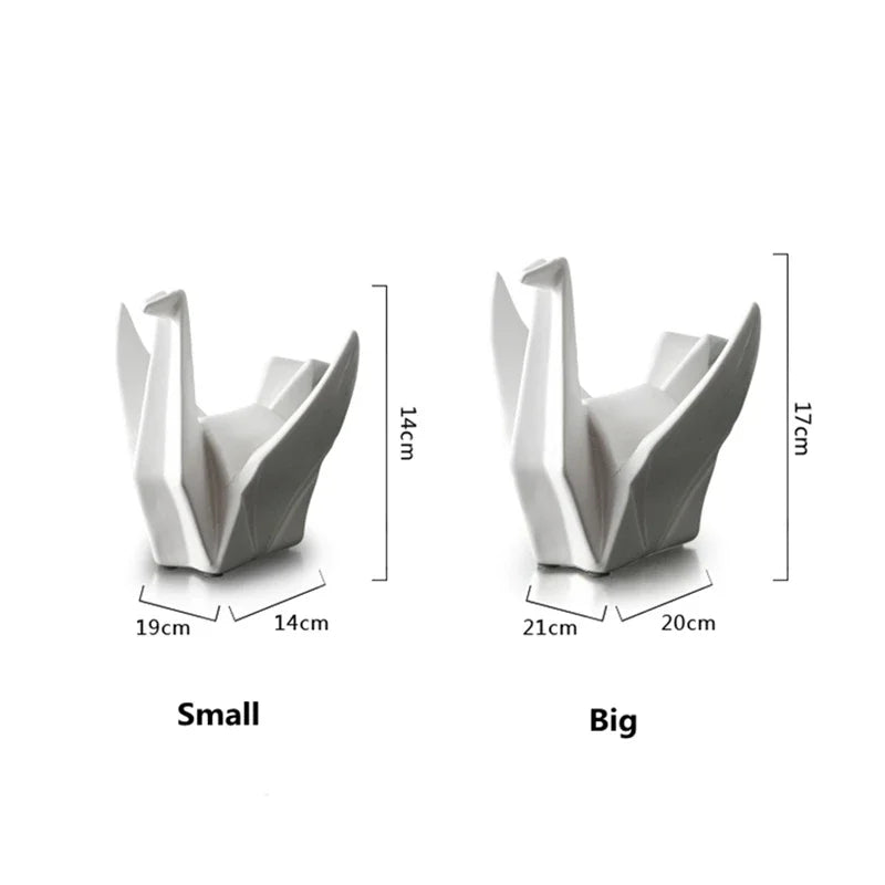 Ceramic Bird Statue Origami Sculpture Modern Desktop Home Decor Fall 2025 Accent Minimalist Office Gift