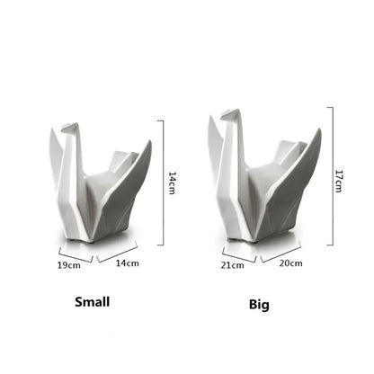 Ceramic Bird Statue Origami Sculpture Modern Desktop Home Decor Fall 2025 Accent Minimalist Office Gift