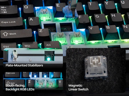 Teclado mecánico 75 por ciento Hot Swap montaje con junta cableado