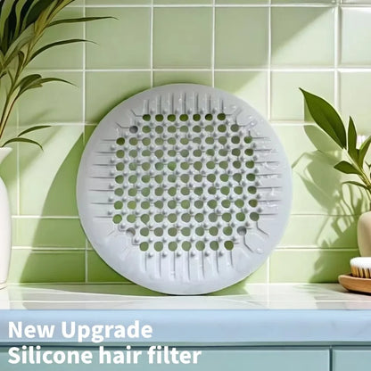 Shower Drain Hair Catcher Silicone Drain Cover - Suction Cup Bath Tub Strainer, Fall 2026 Home Refresh Gift Idea
