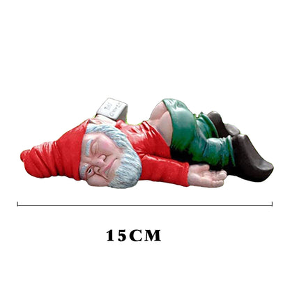 Statua da giardino in resina ornamento gnomo per cortile patio prato decorazione esterna per festività