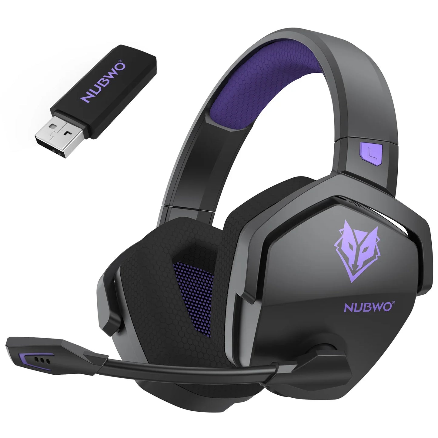 Wireless Gaming Headset With Mic Active Noise Cancellation
