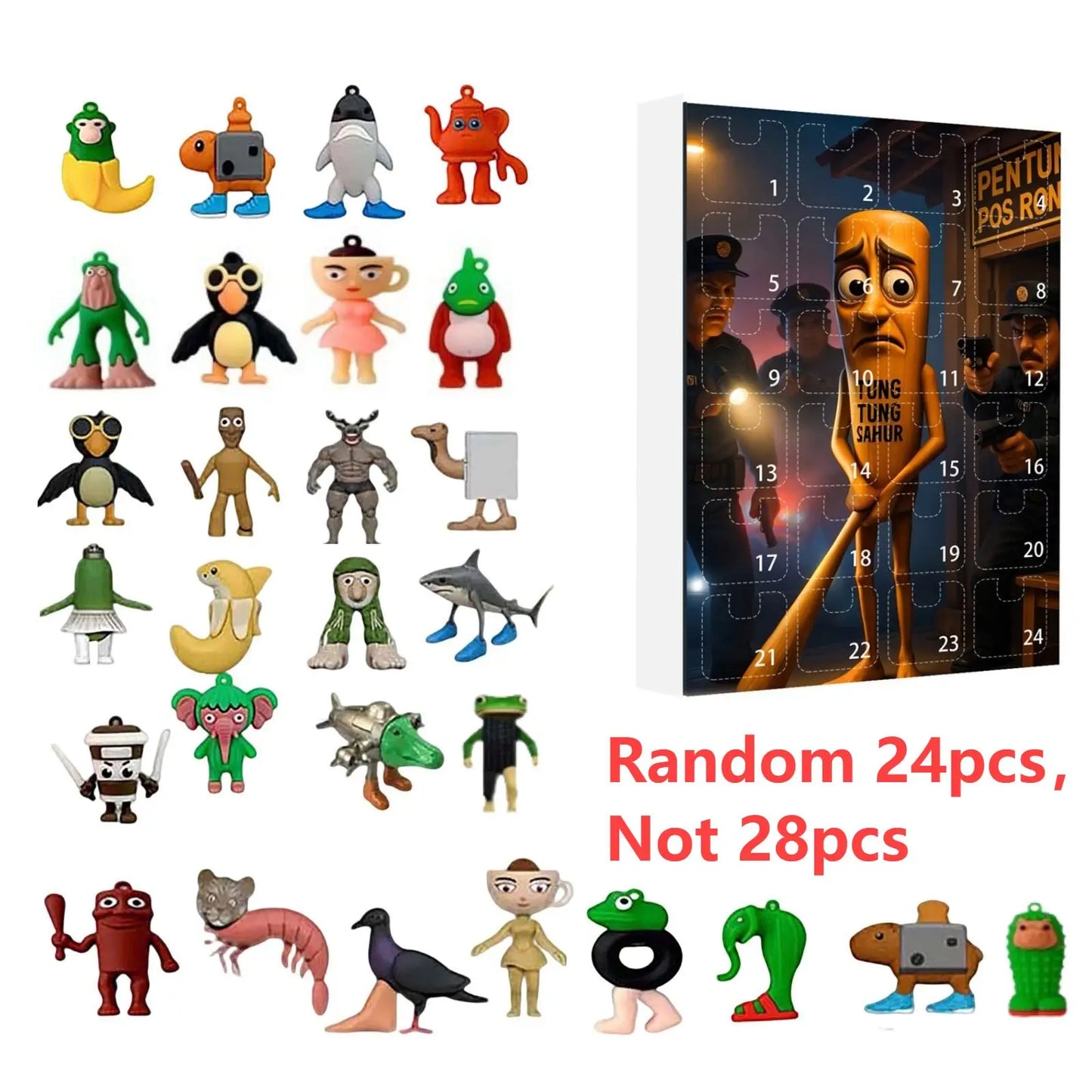 Calendario de Adviento 24 Días Recuerdo Navideño Italian Brainrot