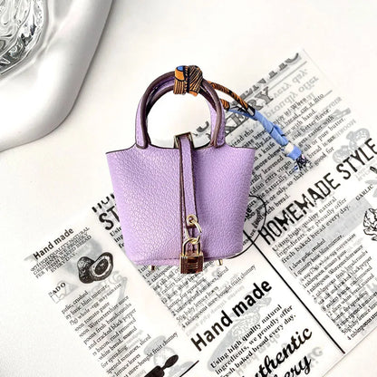 1+1 Gratis Mini Bolso de Mano Inspirado en Birkin - Charm de Bolso de Cesta
