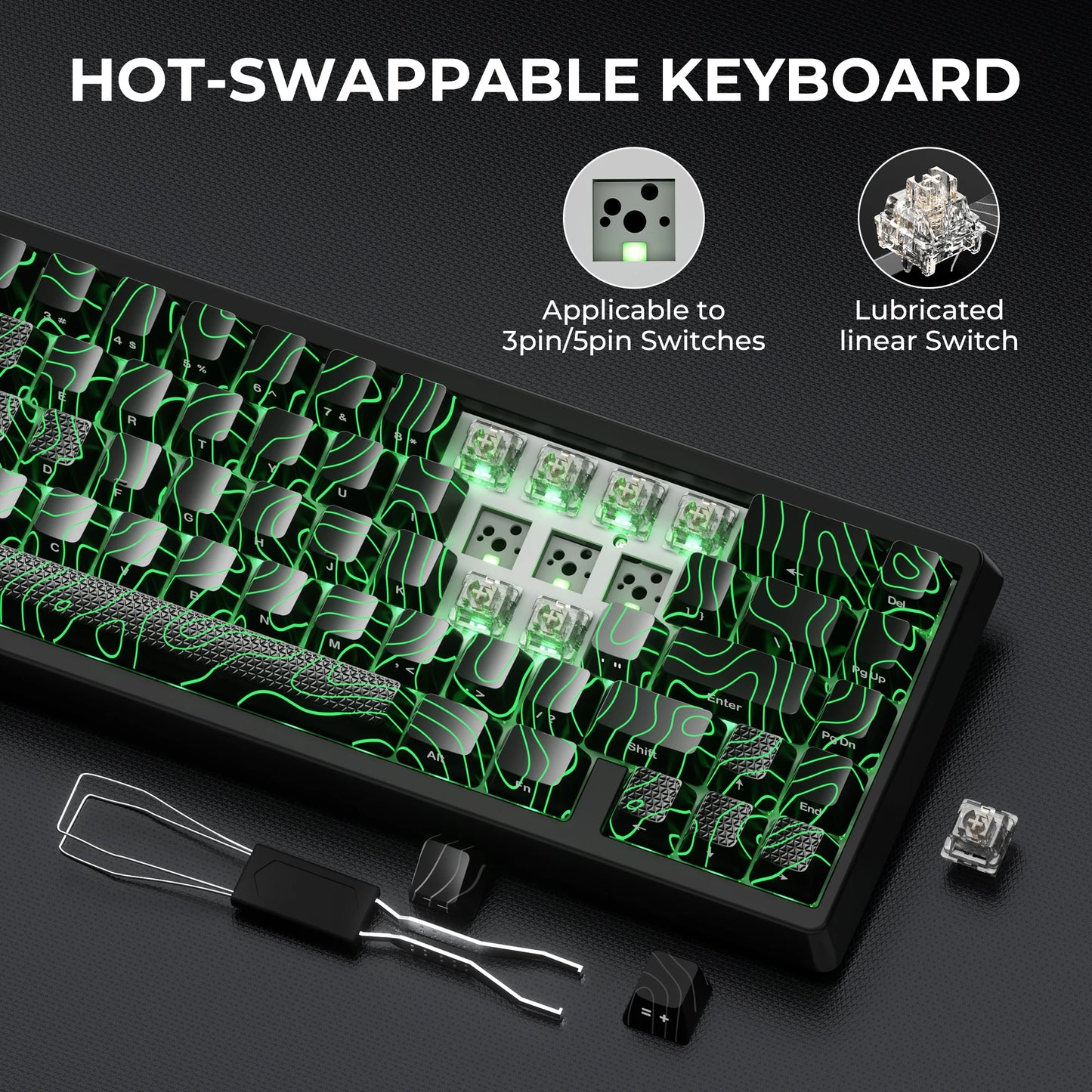 Mechanisch Toetsenbord M67 67 Toetsen Pakking Hot Swappable RGB