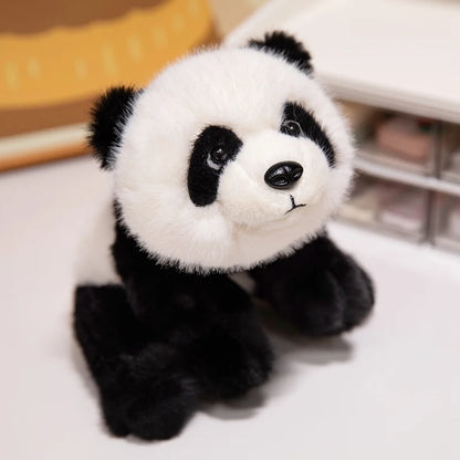 Poupée en peluche panda bébé réaliste et lestée Cadeau de Noël
