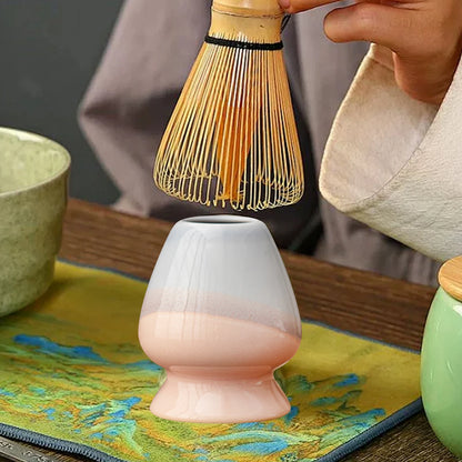 Supporto per frusta Matcha in ceramica Chasen Stand per teiera domestica