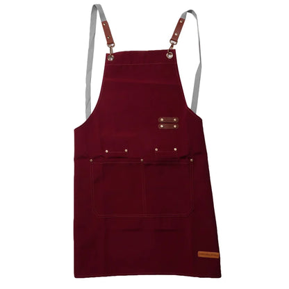 Canvas Apron Waterproof Bib Professional Cafe Catering Apron Fall 2025 Water Resistant Durable