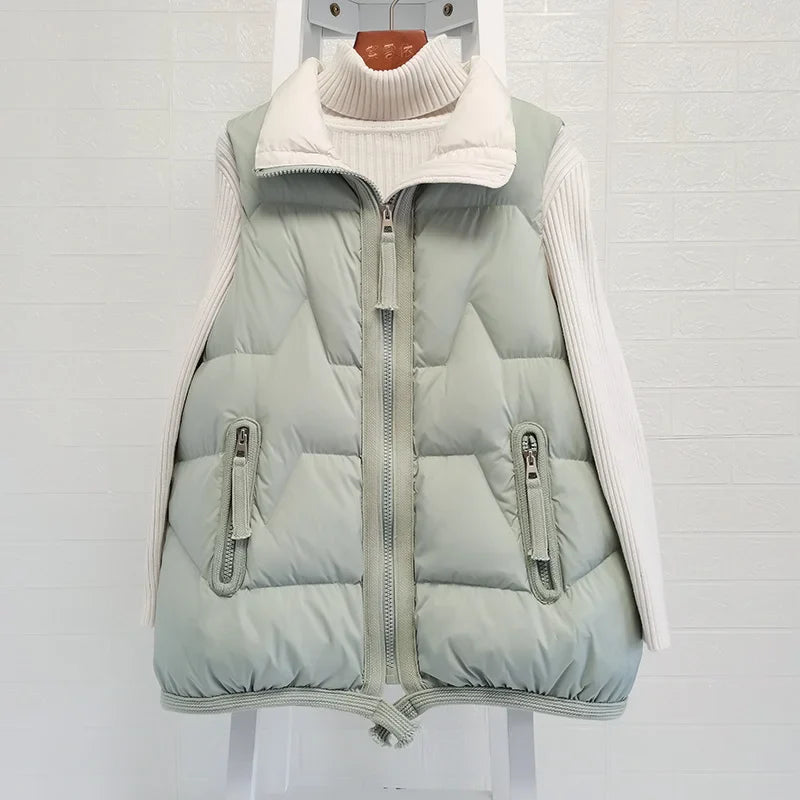 Lightweight Women’s Puffer Vest - Short Relaxed, Duck Down