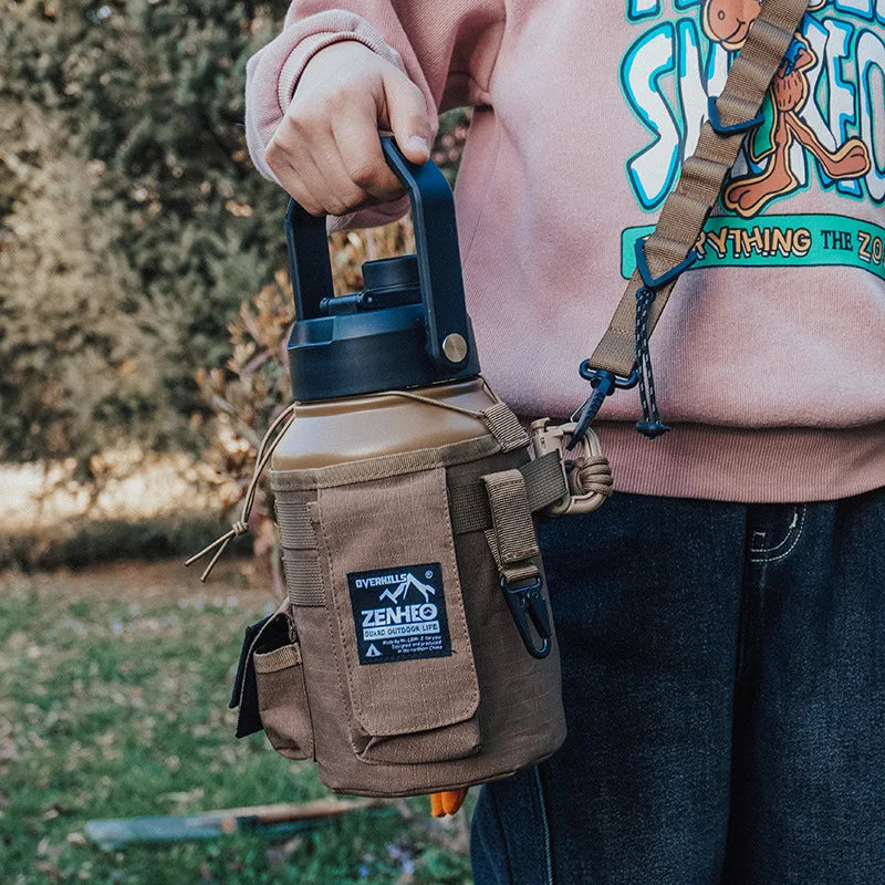 Water Bottle Holder Waterproof Nylon Cup Sleeve Crossbody Bag For Outdoor Travel Fall 2025 Gift Idea