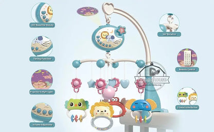 Muzikale Baby Mobiel Projectie Afstandsbediening Pasgeboren Sensorische Speelgoed