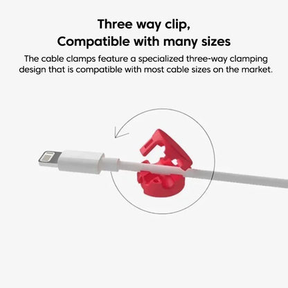 Organizzatore per cavi USB Clip in silicone per cavi Supporto da scrivania