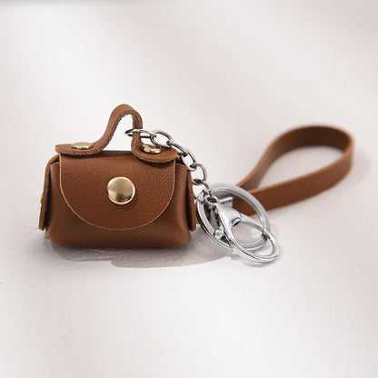 1+1 Free Birkin Inspired Mini Hand Bag - Cute Leather Bag Charm Keychain & Earphone Case