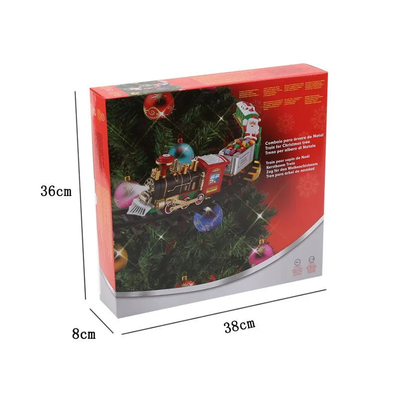 Christmas Train Set with Sound & Light - Educational Toy for Kids, Festive Holiday Gift