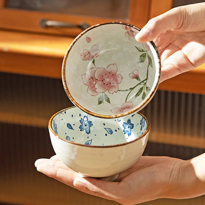 Japanse keramische kom set 6-delig magnetronbestendig geschenkdoos