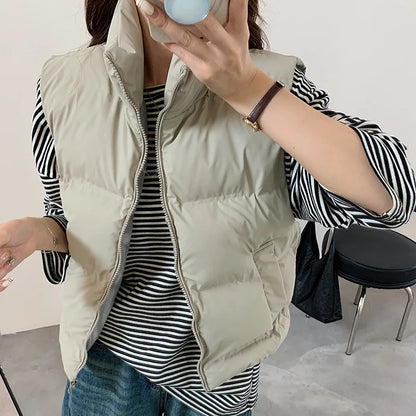 Lightweight Women's Down Vest - Cropped Boxy, Duck Fill