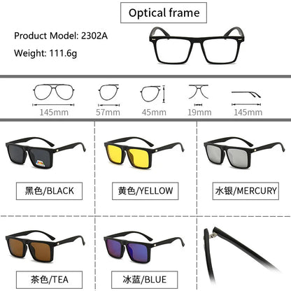 Magnetic Clip Sunglasses Interchangeable Lens Set 5 Lenses Polarized Prescription Ready Summer 2026 Gift