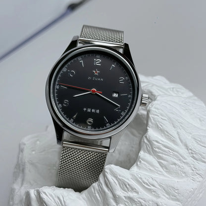 Pilot Watch 41mm Mesh Strap Stainless Steel Classic