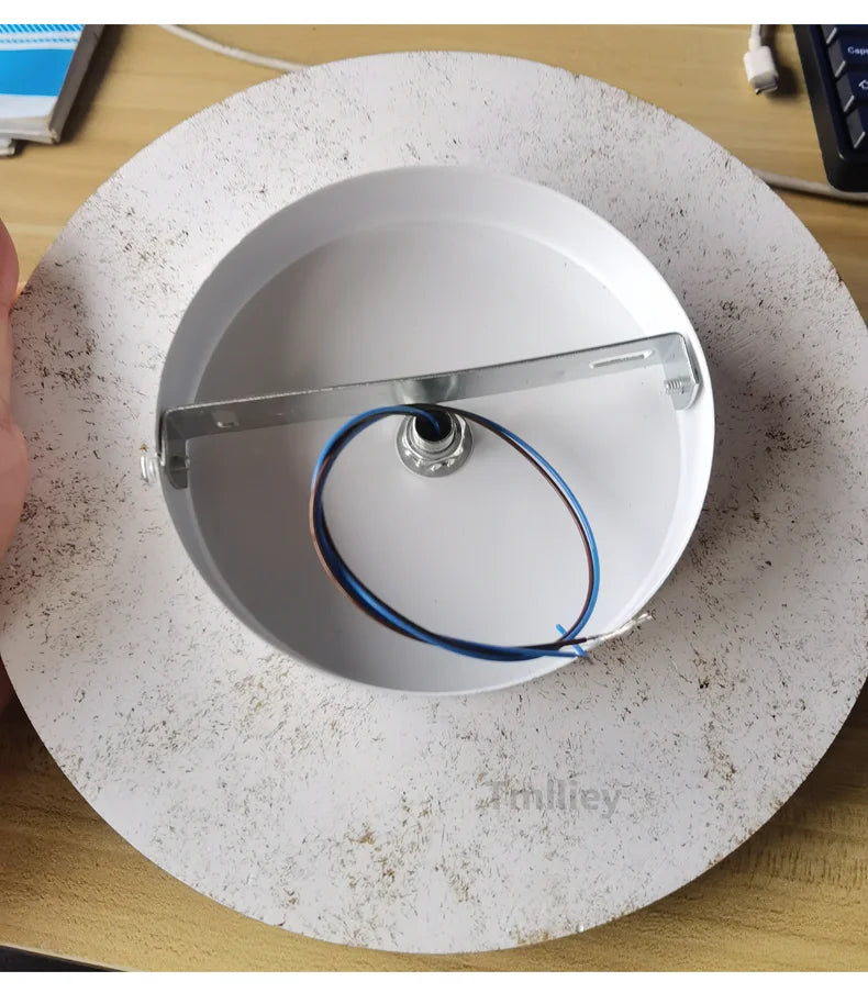 Japandi Wabi Sabi Round Wall Sconce Japanese Minimal LED Light