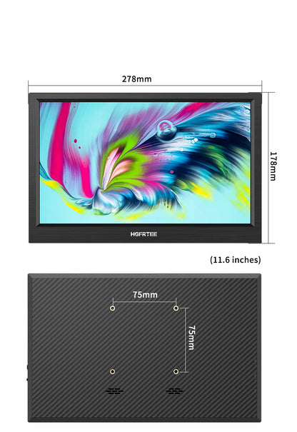 Bærbar skjerm 11,6 tommer HDMI spill sekundær skjerm
