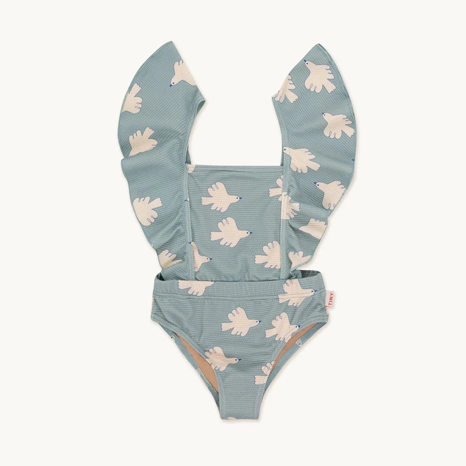 Lightweight unisex one-piece swimsuit - casual cut, nylon, beach & pool wear for kids