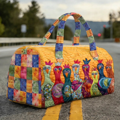 Lightweight women's travel tote bag - quilted, 3D-printed fabric, for travel, beach, camping