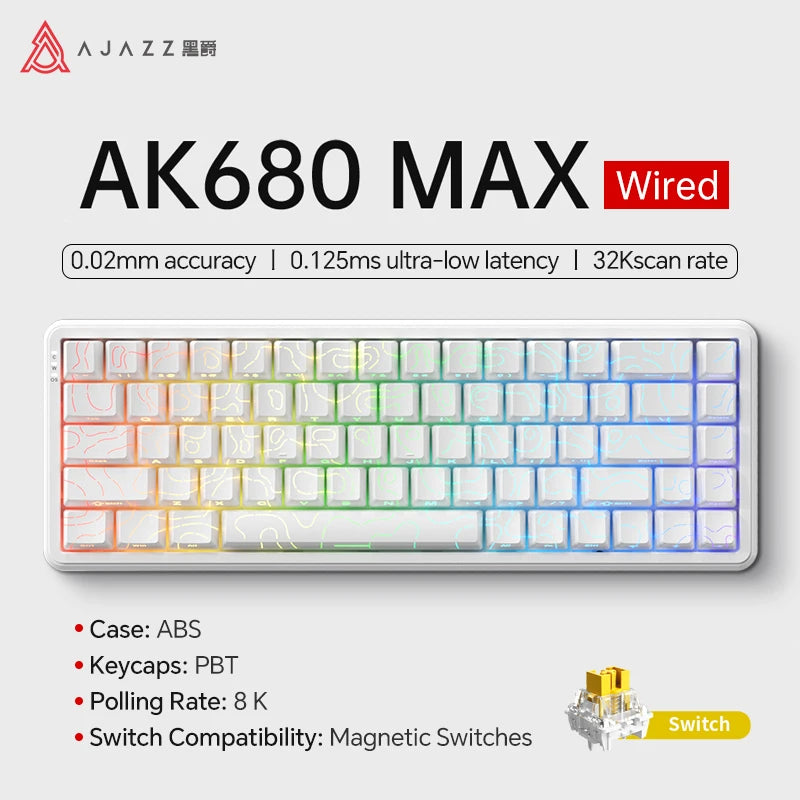 Teclado Mecánico Sixty Mini Inalámbrico ARGB Magnético Hall