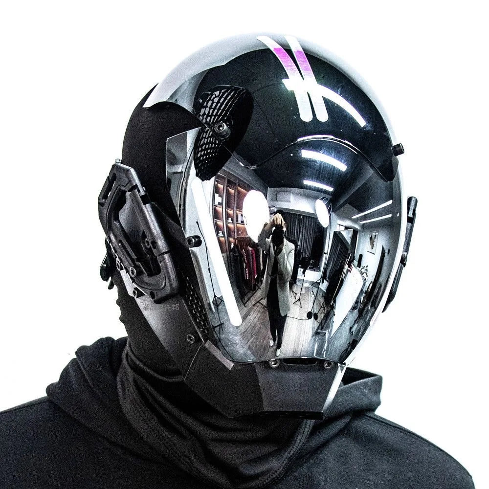 Punk Mech Technology PVC Full-Face Cosplay Mask Halloween Carnival Party Prop 2026
