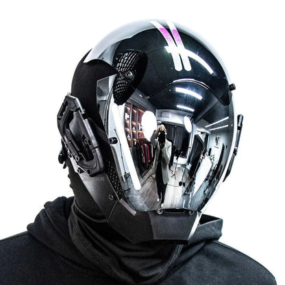Punk Mech Technology PVC Full-Face Cosplay Mask Halloween Carnival Party Prop 2026