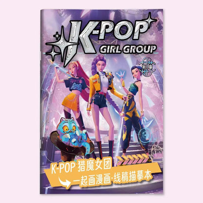 Kpop Ausmalbuch im Anime-Stil für Kinder Zurück zur Schule 2026 Kreatives Beschäftigungsgeschenk Trend