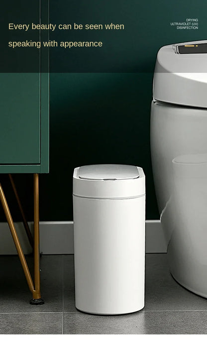 Sensor Trash Can Touchless 8L Kitchen Bathroom Bin Compact